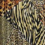 Mini Pleat Satin - Patchwork Animal