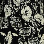 Magic Crush Satin - Ivory Floral on Black