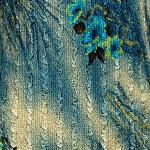 Magic Crush Satin - Marble Floral - Blue