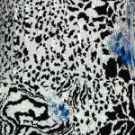 Magic Crush Satin - Reptile Floral Blue