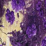 Magic Crush Satin - Rose Floral - Purple