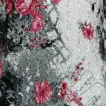 Magic Crush Satin - White-Black-Pink Floral