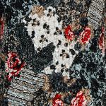 Magic Crush Satin - White-Black-Red Abstract