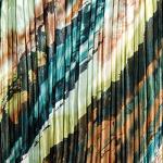 Mini Pleat Satin - Earthtone Abstract