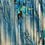 Mini Pleat Satin - Marble Floral - Blue