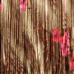 Mini Pleat Satin - Marble Floral - Taupe