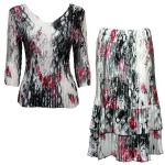 Sets Satin Mini Pleat - Three Quarter Sleeve