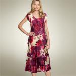 Sets Satin Mini Pleat - Cap Sleeve V Neck/Skirt
