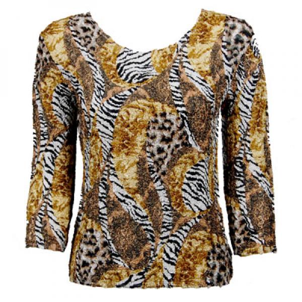 wholesale 1078 -Magic Crush Silky Touch - 2-Ply 3/4 Sleeve Safari Gold - One Size Fits Most