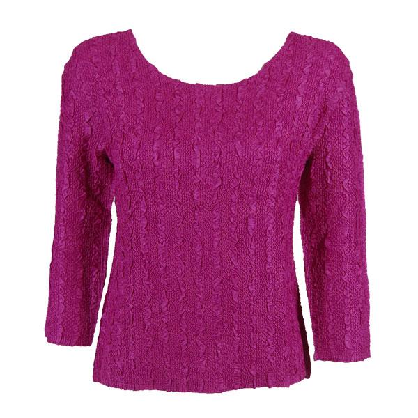 wholesale 1078 -Magic Crush Silky Touch - 2-Ply 3/4 Sleeve Solid Magenta - Plus Size Fits (XL-2X)