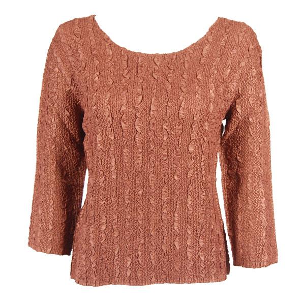 wholesale 1078 -Magic Crush Silky Touch - 2-Ply 3/4 Sleeve Solid Brass - Plus Size Fits (XL-2X)