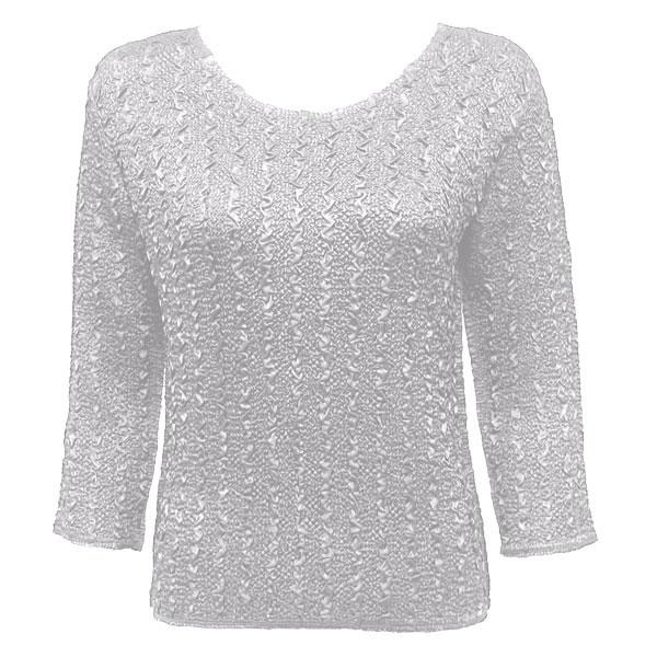 wholesale 1078 -Magic Crush Silky Touch - 2-Ply 3/4 Sleeve Solid White - One Size Fits Most