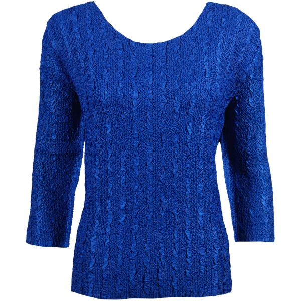 wholesale 1078 -Magic Crush Silky Touch - 2-Ply 3/4 Sleeve Solid Royal - One Size Fits Most