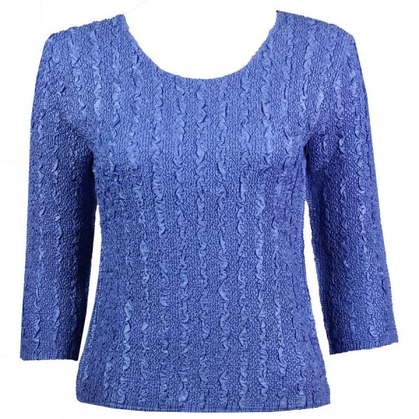 wholesale 1078 -Magic Crush Silky Touch - 2-Ply 3/4 Sleeve Solid Denim - Plus Size Fits (XL-2X)