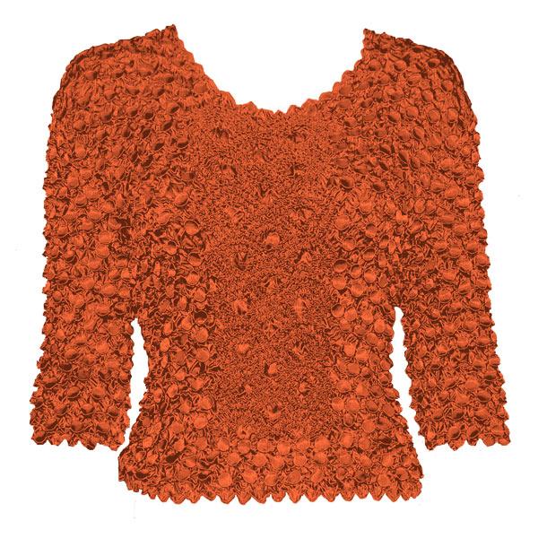 Wholesale 1090 - Three Quarter Sleeve Coin Fishscale Tops Paprika - Queen Size Fits (XL-2X)