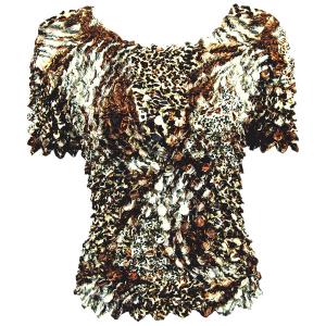 1097 - Coin Prints - Short Sleeve Patchwork Leopard (MB) - One Size Fits Most