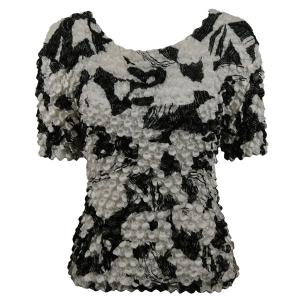 Wholesale 1097 - Coin Prints - Short Sleeve African White-Black - One Size Fits Most