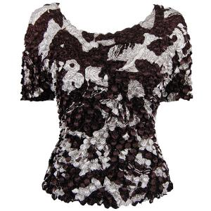 1097 - Coin Prints - Short Sleeve African Brown-White (MB) - One Size Fits Most