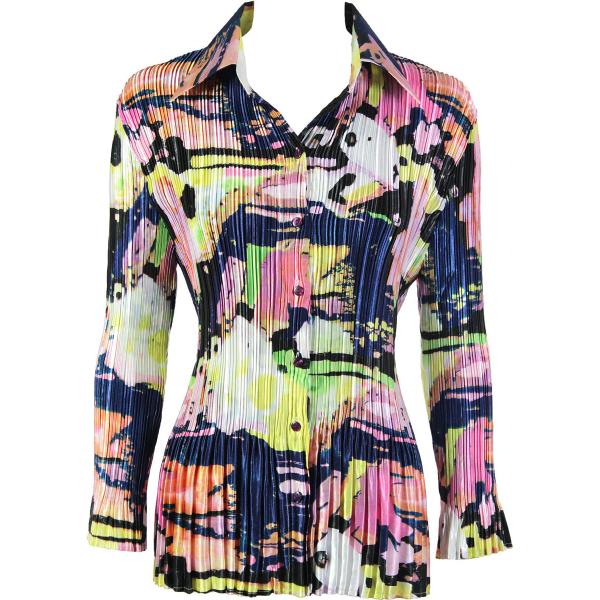 Wholesale 1554 - Satin Mini Pleat 3/4 Sleeve Dresses #5808 Satin Mini Pleat - Blouse - One Size Fits Most