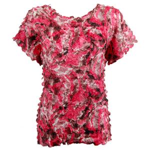 1154 - Petal Shirts - Cap Sleeve Batik Pink Blush - Queen Size Fits (XL-2X)
