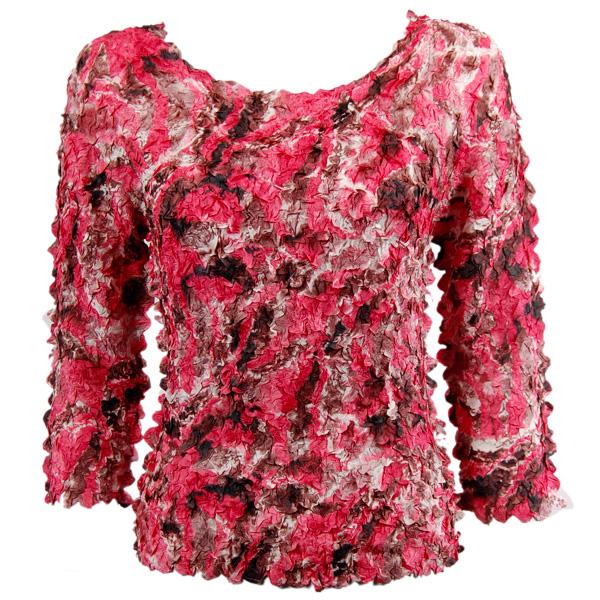 Wholesale 1155 - Petal Shirts - Three Quarter Sleeve Batik Pink Blush - Queen Size Fits (XL-2X)