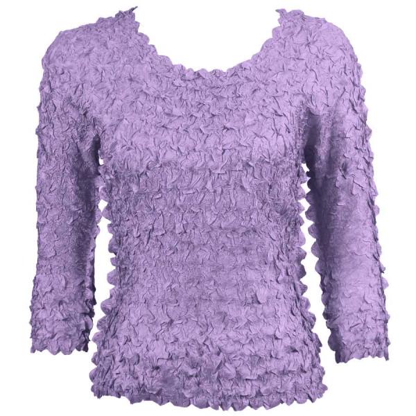 Wholesale 1155 - Petal Shirts - Three Quarter Sleeve Solid Violet - One Size Fits Most