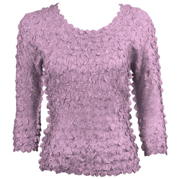 Wholesale 1155 - Petal Shirts - Three Quarter Sleeve Solid Violet - Queen Size Fits (XL-2X)