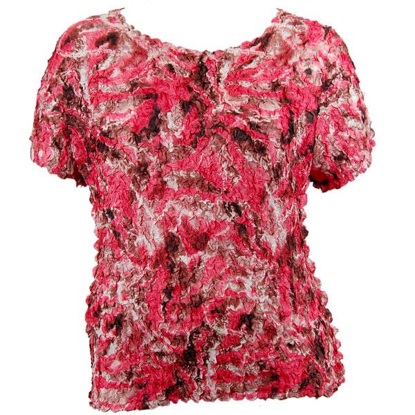 wholesale 1156 - Petal Shirts - Queen Cap Sleeve Batik Pink Blush - Queen Size Fits (XL-3X)