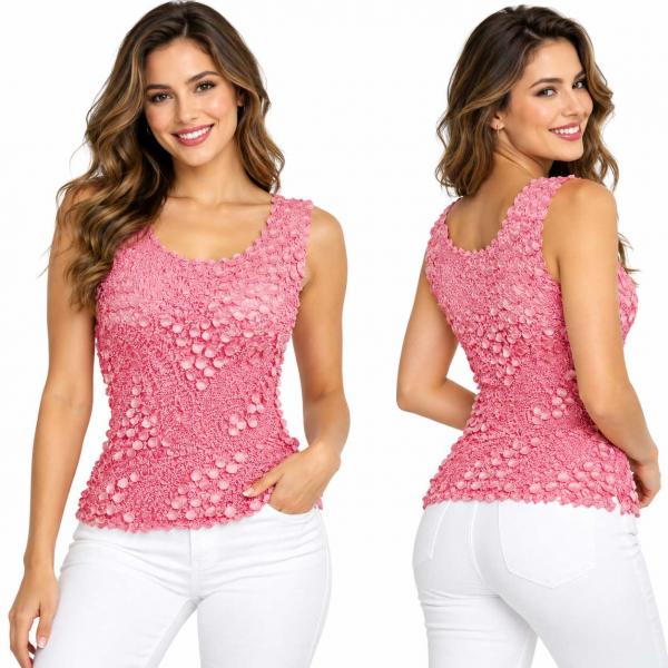 wholesale 1158 - Pinpoint Coin - Sleeveless Baby Pink - One Size Fits Most