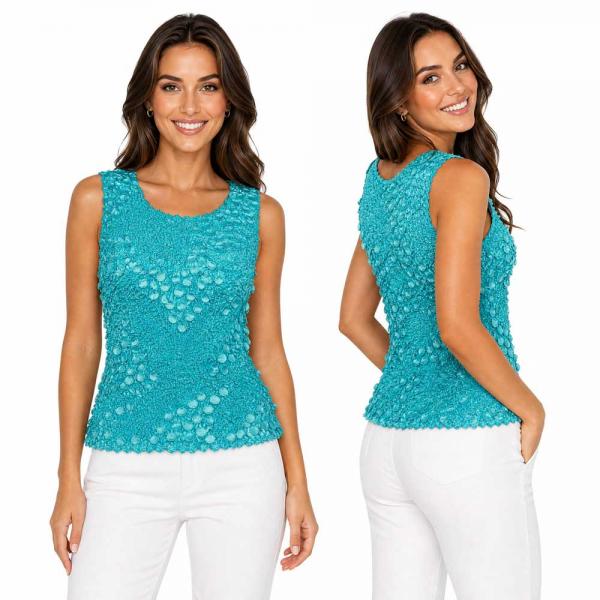 wholesale 1158 - Pinpoint Coin - Sleeveless Turquoise  - One Size Fits Most