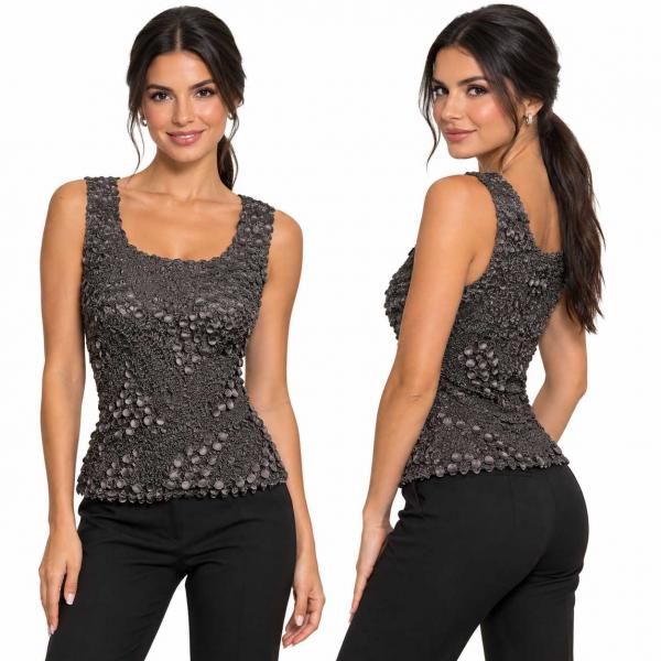 wholesale 1158 - Pinpoint Coin - Sleeveless Charcoal - One Size Fits Most