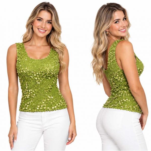 wholesale 1158 - Pinpoint Coin - Sleeveless Leaf Green - One Size Fits Most