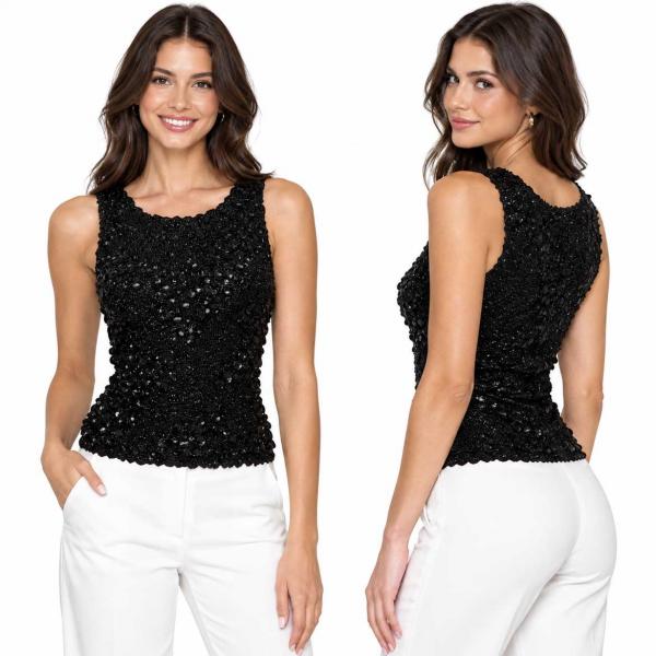 wholesale 1158 - Pinpoint Coin - Sleeveless Black - One Size Fits Most