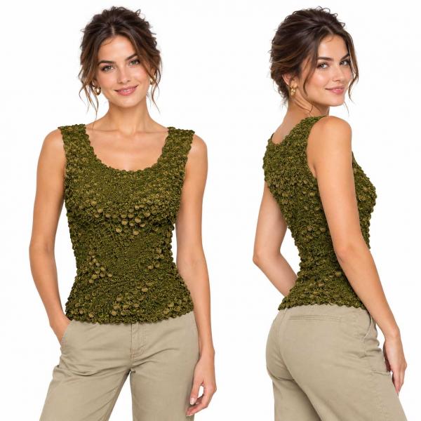 wholesale 1158 - Pinpoint Coin - Sleeveless Olive - One Size Fits Most