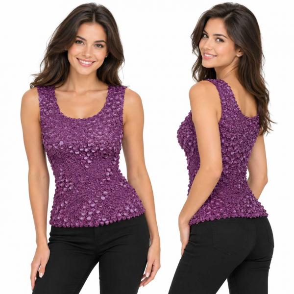 wholesale 1158 - Pinpoint Coin - Sleeveless Plum - One Size Fits Most