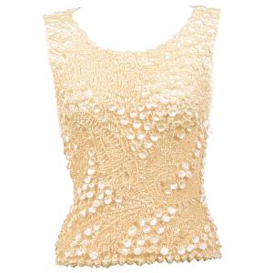 1158 - Pinpoint Coin - Sleeveless Beige - One Size Fits Most