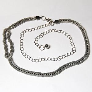 Wholesale  7102 - Silver Belt - Metal & Chain - 