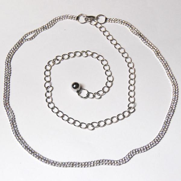 8709 Belts - Metal & Chain* 7116 - Silver Belt - Metal & Chain - 