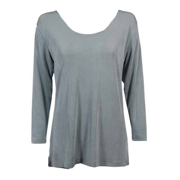 wholesale Slinky Travel Tops - Three Quarter Sleeve Silver - One Size Fits Most