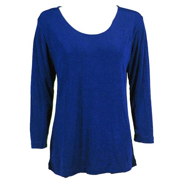 wholesale 1175 - Slinky Travel Tops - Three Quarter Sleeve Royal - One Size Fits Most