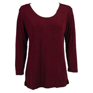 1175 - Slinky Travel Tops - Three Quarter Sleeve Wine - One Size Fits Most