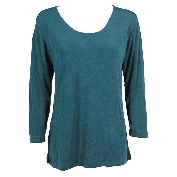 wholesale 1175 - Slinky Travel Tops - Three Quarter Sleeve Teal MB - One Size Fits Most