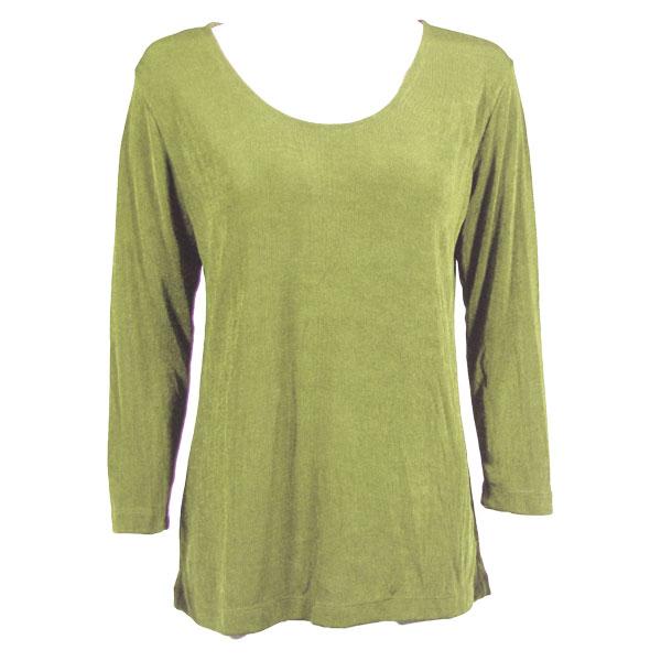 wholesale 1175 - Slinky Travel Tops - Three Quarter Sleeve Leaf Green - One Size Fits Most