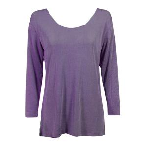 1175 - Slinky Travel Tops - Three Quarter Sleeve Dusty Purple - Plus Size Fits (XL-2X)