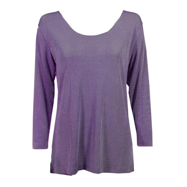 wholesale 1175 - Slinky Travel Tops - Three Quarter Sleeve Dusty Purple - Plus Size Fits (XL-2X)