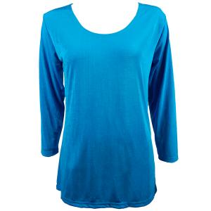 1175 - Slinky Travel Tops - Three Quarter Sleeve Turquoise - One Size Fits Most
