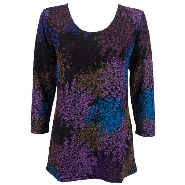 wholesale 1175 - Slinky Travel Tops - Three Quarter Sleeve Multi Floral - One Size Fits Most