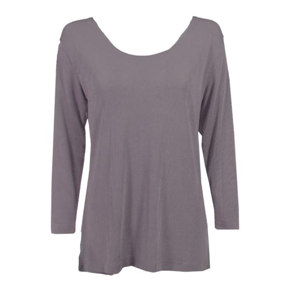 wholesale 1175 - Slinky Travel Tops - Three Quarter Sleeve Lavender - One Size Fits  (S-L)