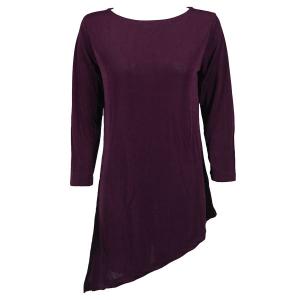 1176 - Slinky Travel Tops - Asymmetric Tunic Purple - One Size Fits Most