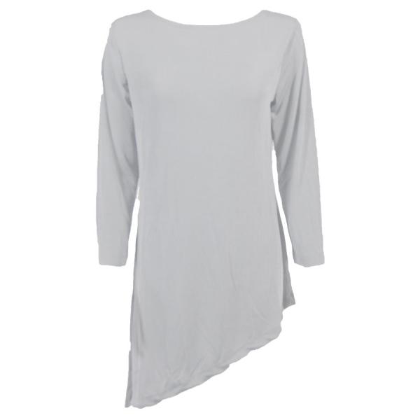 Wholesale 1176 - Slinky Travel Tops - Asymmetric Tunic Platinum (MB) - One Size Fits  Most